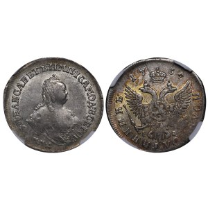 Russian Empire, 1 Polupoltinnik, 1754 year, MMD-EI, NGC, AU 53