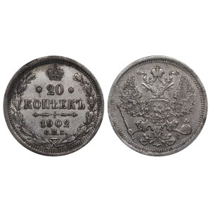 Russian Empire, 20 Kopecks, 1902 year, SPB-AR