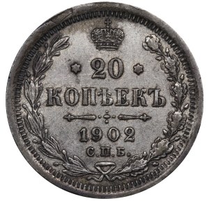Russian Empire, 20 Kopecks, 1902 year, SPB-AR
