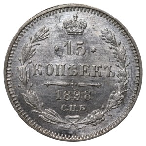 Russian Empire, 15 Kopecks, 1898 year, SPB-AG