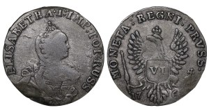 Russian Empire, Eastern Prussia, 6 Groschen, 1760-62 years
