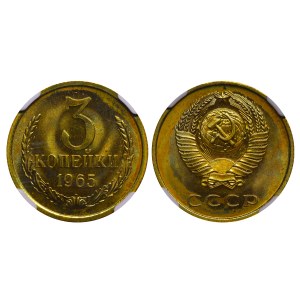 Soviet Union, 3 Kopecks, 1965 year, NGC, MS 64