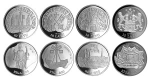 Latvia, Collection of 66 Coins, 1995-2020 years