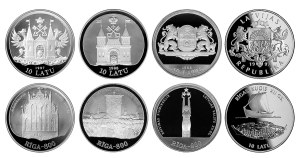Latvia, Collection of 66 Coins, 1995-2020 years