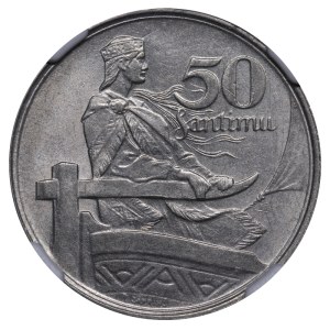 Latvia, 50 Santimu, 1922 year, NGC, MS 62