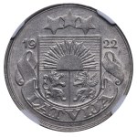 Latvia, 50 Santimu, 1922 year, NGC, MS 62