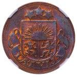 Latvia, 5 Santimi, 1922 year, NGC, MS 63 BN