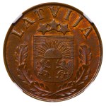 Latvia, 2 Santimi, 1939 year, NGC, MS 64 BN