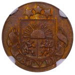 Latvia, 1 Santims, 1932 year, NGC, MS 62 BN