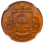 Latvia, 1 Santims, 1935 year, NGC, MS 64 RB