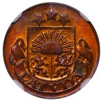 Latvia, 1 Santims, 1935 year, NGC, MS 64 BN