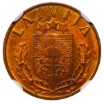 Latvia, 1 Santims, 1938 year, NGC, MS 63 RB