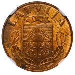 Latvia, 1 Santims, 1939 year, NGC, MS 63 RB