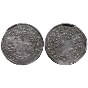 Grand Duchy of Lithuania, ½ Groat, 1501-06 years, NGC, AU 58