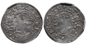 Grand Duchy of Lithuania, ½ Groat, 1501-06 years, NGC, AU 58