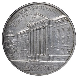 Estonia, 2 Krooni, 1932 year, Tercentary - University of Tartu