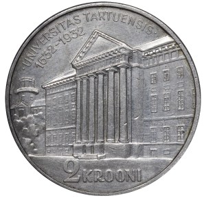 Estonia, 2 Krooni, 1932 year, Tercentary - University of Tartu