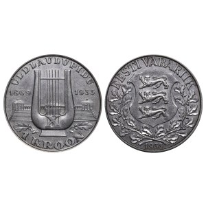 Estonia, 1 Kroon, 1933 year, 10th National Song Festival