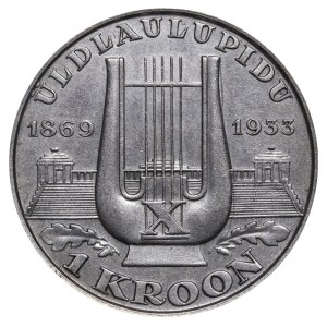 Estonia, 1 Kroon, 1933 year, 10th National Song Festival