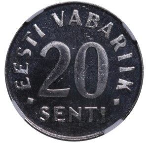 Estonia, 20 Senti, 1997 year, NGC, MS 67, Top PoP