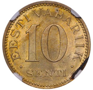 Estonia, 10 Senti, 1932 year, NGC, MS 62