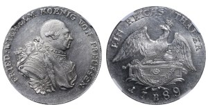 Kingdom of Prussia, 1 Thaler, 1789 year, B, NGC, MS 64, Top PoP