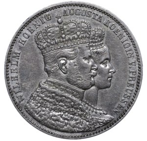 Kingdom of Prussia, 1 Thaler, 1861 year, A, Coronation of Wilhelm and Augusta