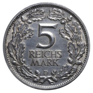 Germany, 5 Reichsmark, 1925 year, D, 1000th Year of Rhineland