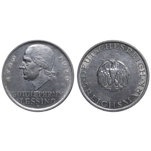 Germany, 5 Reichsmark, 1929 year, F, 200th Anniversary of Gotthold Lessing