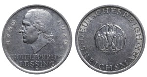 Germany, 5 Reichsmark, 1929 year, F, 200th Anniversary of Gotthold Lessing