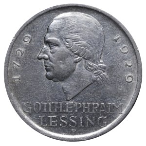 Germany, 5 Reichsmark, 1929 year, F, 200th Anniversary of Gotthold Lessing
