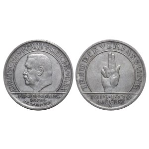 Germany, 5 Reichsmark, 1929 year, A, 10th Anniversary of the Weimar Constitution