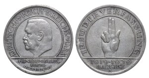Germany, 5 Reichsmark, 1929 year, A, 10th Anniversary of the Weimar Constitution