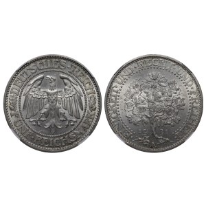 Nemecko, 5 ríšskych mariek, rok 1931, A, Dub, NGC, MS 65