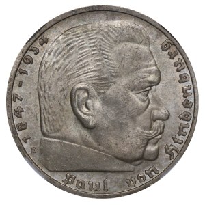 Germany, 5 Reichsmark, 1935 year, E, NGC, MS 64