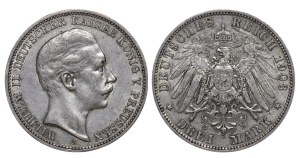 Kingdom of Prussia, 3 Mark, 1908 year, A