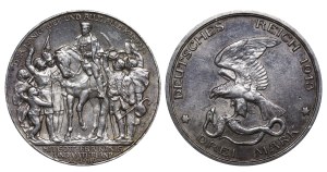 Kingdom of Prussia, 3 Mark, 1913 year, 100th Anniversary of the Prussians entering the war against Napoleon