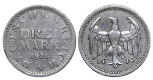 Germany, 3 Mark, 1924 year, A