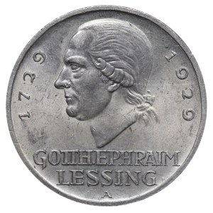 Germany, 3 Reichsmark, 1929 year, A, 200th Anniversary of Gotthold Lessing