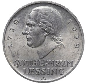 Germany, 3 Reichsmark, 1929 year, A, 200th Anniversary of Gotthold Lessing
