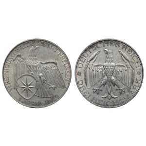 Germany, 3 Reichsmark, 1929 year, A, Vereinigung Waldeck mit Preussen