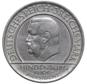 Germany, 3 Reichsmark, 1929 year, D, 10th Anniversary of the Weimar Constitution