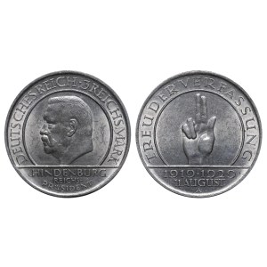 Germany, 3 Reichsmark, 1929 year, A, 10th Anniversary of the Weimar Constitution