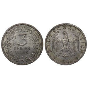 Germany, 3 Reichsmark, 1931 year, A, NGC, MS 62