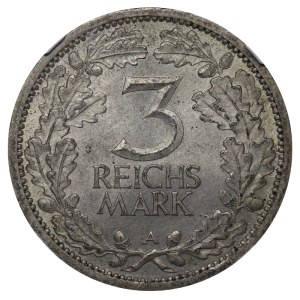 Germany, 3 Reichsmark, 1931 year, A, NGC, MS 62