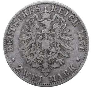Free Hanseatic City of Hamburg, 2 Marks, 1876 year, J