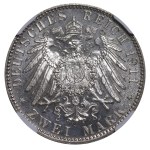 Kingdom of Bavaria, 2 Marks, 1911 year, D, 90th Birthday of Prince Regent Luitpold, NGC, UNC DETAILS