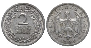 Germany, 2 Reichsmark, 1926 year, D