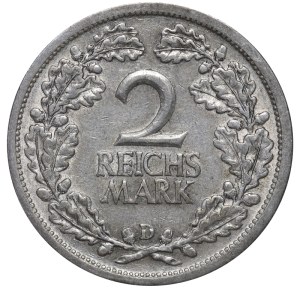 Germany, 2 Reichsmark, 1926 year, D