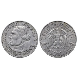 Germany, 2 Reichsmark, 1933 year, A, 450th Anniversary of Birth of Martin Luther
